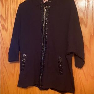 Juicy couture cropped hoodie, 3/4” sleeves